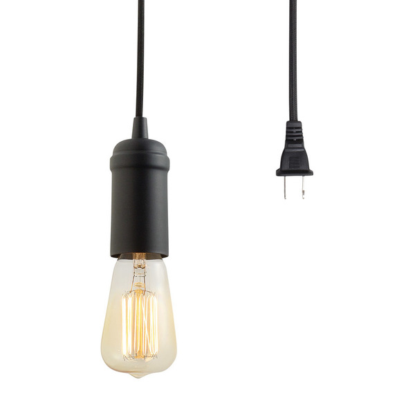 Globe Electric Pendant Matblk 60W 60536